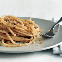 Pasta with Spicy Anchovy Sauce and Dill Bread Crumbs recipe