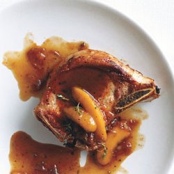 Brandied-Peach Pork Chops recipe