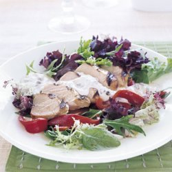 Chicken with Tarragon-Caper Sauce with Mixed Greens recipe