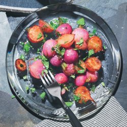 Roasted Radishes with Brown Butter, Lemon, and Radish Tops recipe