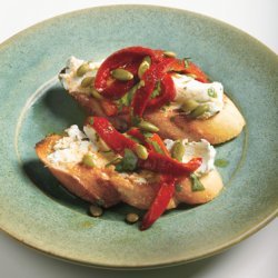 Goat Cheese with Chipotle and Roasted Red Pepper recipe