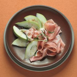 Pear Wedges with Prosciutto and Mint recipe
