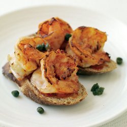 Red Pepper Rouille and Shrimp Toasts recipe
