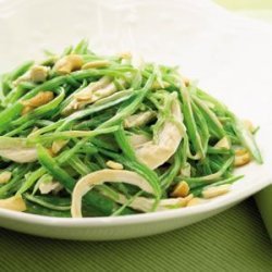 Poached Chicken And Pea Salad With Almonds And Eda... recipe