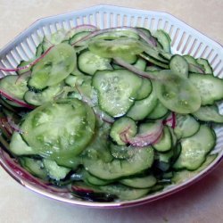 Cucumber And Green Tomato Salad recipe