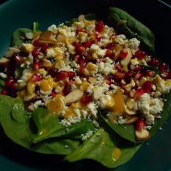 Spinach Salad With Mustard Agave Vinaigrette recipe
