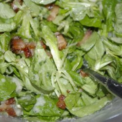 Mâche Salad Wit Potato-bacon Dressing recipe