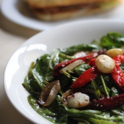 Qpc Baby Spinach, Beef Jerky, Grilled Capsicum Sal... recipe