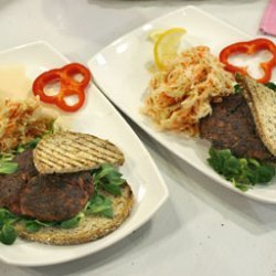 Beef And Beetroot Burgers With Coleslaw recipe