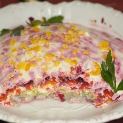 Russian Herring In Shuba - Salad recipe