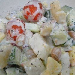Potato And Zucchini With Sas Peparrot recipe