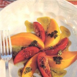 Tomatoes And Mangos With Basil Vinaigrette recipe