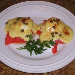 Smoked Salmon Eggs Benedict With Capers recipe