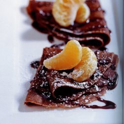 Chocolate Crepes With Tangerines And Dark Chocolat... recipe