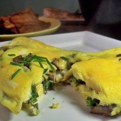Omelet With Gruyère And Tarragon Roasted Veggies recipe