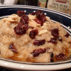 Maple & Cranberry Oatmeal With Toasted Almonds recipe
