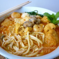 Seafood Curry Noodles (curry Mee) recipe