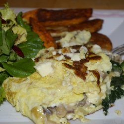 Omelet With Smoked Mackerel And Spinach recipe