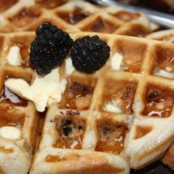 Banana Blackberry Waffles recipe