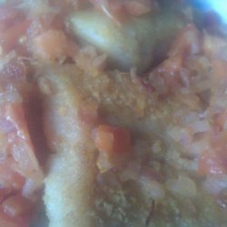 Buttered Fish Fillet With Onions And Tomatoes recipe
