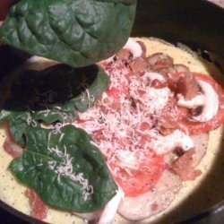 Spinach And Bacon Omelette recipe