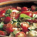 Cherry Tomato And Zucchini Saute With Basil And Pi... recipe