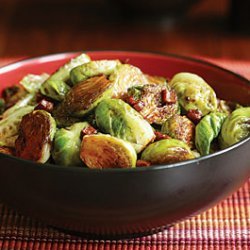 Balsamic Glazed Brussels Sprouts With Pancetta recipe