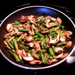 Sauteed Asparagus And Mushrooms recipe