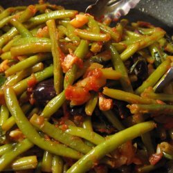 Sauteed String Beans With Tomatoes And Olives recipe
