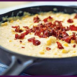 Healthier Creamed Corn With Bacon And Leeks recipe