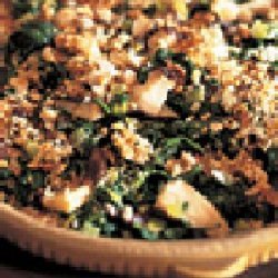 Creamed Spinach And Shiitake Mushroom Gratin recipe