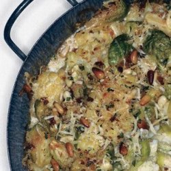 Cauliflower And Brussels Sprout Gratin With Pine N... recipe