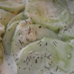 Dilly Sour Cream Cucumbers recipe