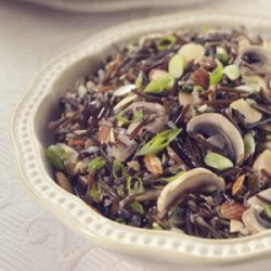 Wild Rice With Shiitakes And Toasted Almonds recipe