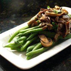 Green Beans With Mushrooms And Thyme recipe
