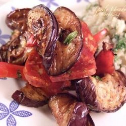 Grilled Eggplant And Pepper Salad With Chorizo recipe