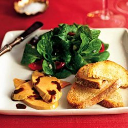 Foie Gras with Bing Cherries and Mâche recipe