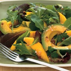 Avocado and Mango Salad with Passion Fruit Vinaigrette recipe