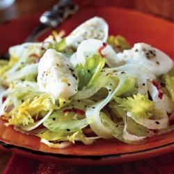 Burrata Cheese with Shaved Vegetable Salad recipe