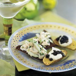 Creamy Smoked Trout with Apple and Horseradish on Crisp Brown Bread recipe