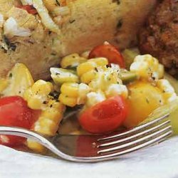 Fall Salad of Corn, Cherry Tomatoes, and Oven-Roasted Green Onions recipe