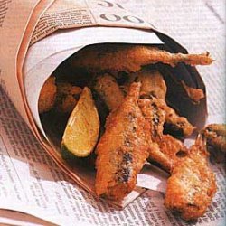 Beer-Batter-Fried Sardines and Lime recipe