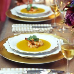 Butternut Squash Soup with Star Anise and Ginger Shrimp recipe