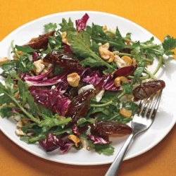 Radicchio and Arugula Salad with Dates, Hazelnuts, and Feta recipe