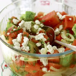 Watermelon, Tomato and Mint Salad recipe