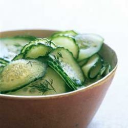 Sweet-and-Sour Cucumbers with Fresh Dill recipe