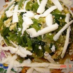 Fried Spinach With Egg recipe