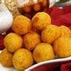 Nutty Sweet Potato Balls With Sliced Pineapple recipe
