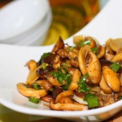 Stir Fry Mushrooms In Butter, Garlic And White Win... recipe