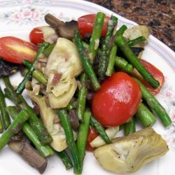 Asparagus Artichoke And Mushroom Saute recipe